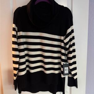 CYRUS, ultra soft sweater, blk/wht, NWT